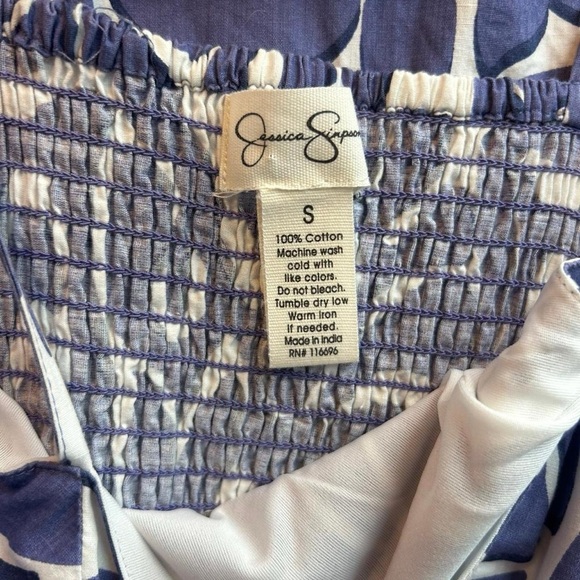 Jessica Simpson Boho Periwinkle Purple Maxi Dress Adjustable Straps Size Small - Picture 5 of 8